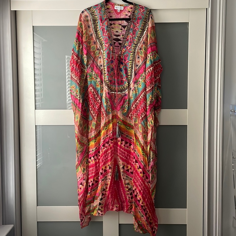 Gibson Latimer Vibrant Boho Multi Printed Kaftan … - image 3
